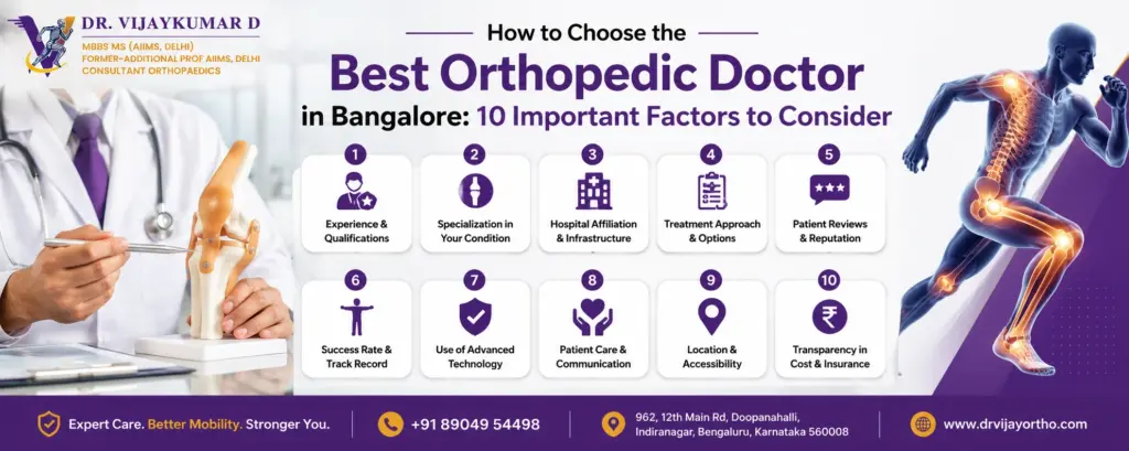 How to Choose the Best Orthopedic Doctor in Bangalore: 10 Important Factors to Consider
